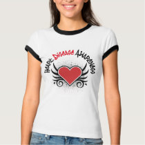 Heart Disease Awareness Grunge t-shirts
