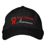 Heart Disease Awareness Ribbon embroidered hats