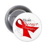 Heart Disease Awareness Ribbon buttons