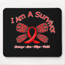 Heart Disease Butterfly I Am A Survivor Mouse Pad