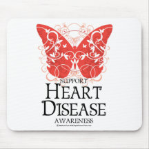 Heart Disease Butterfly Mouse Pad