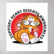 Heart Disease Cat Poster