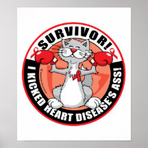 Heart Disease Cat Survivor Poster