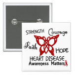 Heart Disease Celtic Butterfly 3 Buttons