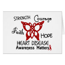 Heart Disease Celtic Butterfly 3 Cards