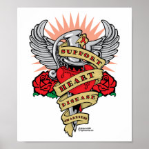Heart Disease Dagger Posters