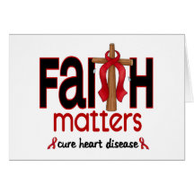 Heart Disease Faith Matters Cross 1 Card