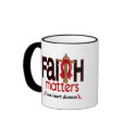 Heart Disease Faith Matters Cross 1 mugs