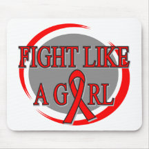 Heart Disease Fight Like A Girl Circular Mousepads