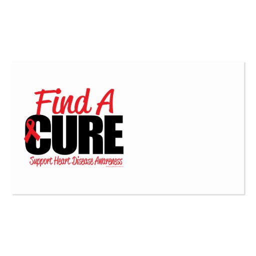 Heart Disease Find A Cure Business Card Template