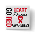 Heart Disease GO RED buttons