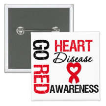 Heart Disease GO RED Button