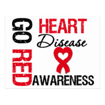 Heart Disease GO RED Postcards