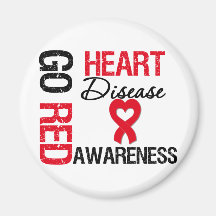 Heart Disease GO RED Refrigerator Magnets