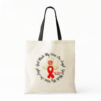 Heart Disease God Made My Hero An Angel Canvas Bags