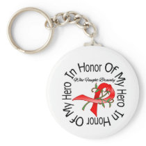 Heart Disease In Honor Of My Hero Keychain