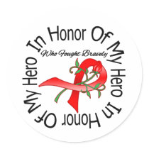 Heart Disease In Honor Of My Hero Sticker