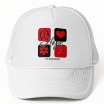 Heart Disease Love Inspire Awareness Trucker Hats