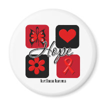 Heart Disease Love Inspire Awareness Magnets