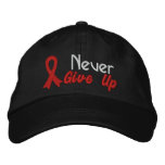 Heart Disease Never Give Up embroidered hats