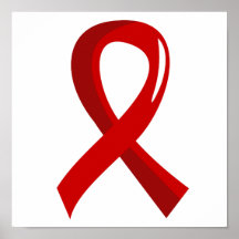 Heart Disease Red Ribbon 3 Print