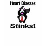 Heart Disease Stinks Skunk Awareness Design t-shirts