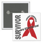 Heart Disease Survivor Button
