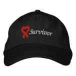 Heart Disease Survivor embroidered hats