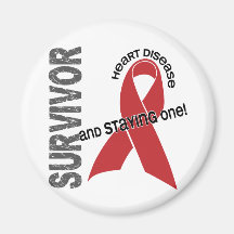 Heart Disease Survivor Fridge Magnets
