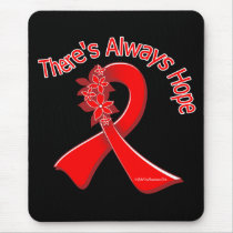 Heart Disease There's Always Hope Floral Mousepads