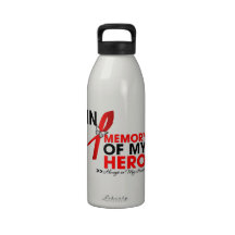Heart Disease Tribute In Memory of My Hero Reusable Water Bottle