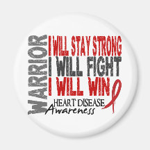 Heart Disease Warrior Refrigerator Magnet