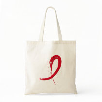 Heart Disease's Red Ribbon A4 Canvas Bags