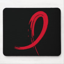 Heart Disease's Red Ribbon A4 Mousepad