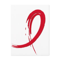 Heart Disease's Red Ribbon A4 Postcard