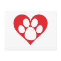Heart Dog Paw postcards by kninekreations Heart Dog Paw postcards