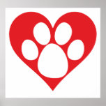 Heart Dog Paw posters