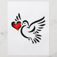 heart dove graphic love valentine flyers
