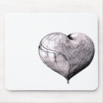 heart drop mouse pad