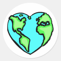 Heart Earth Sticker