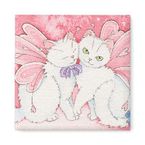 Heart fairy kitties magnet by bmoussart Heart fairy kitties magnet