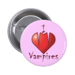 Heart Fangs: I Love Vampires Pins