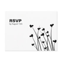 Heart Fields Reply Card postcards