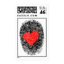 Heart Fingerprint Custom Postage Stamps