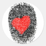 Heart Fingerprint  Love Sticker