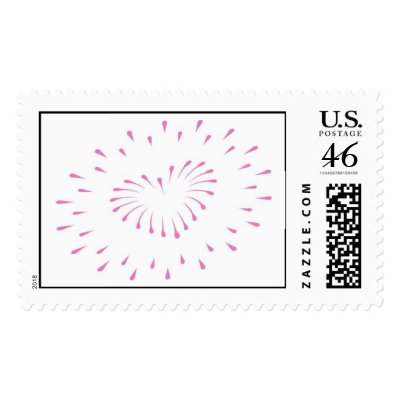 Heart/Fireworks Postage