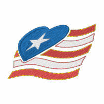 Heart Flag with stripes embroidered shirts by ZazzleEmbroidery Heart Flag with stripes embroidered shirts