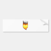 Heart flame design I Bumper Stickers