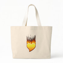 Heart Flame tilted III Tote Bags