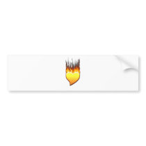 Heart Flame tilted III Bumper Sticker